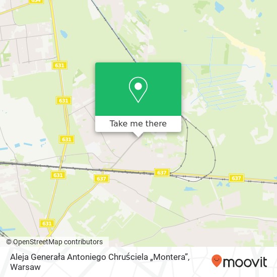 Aleja Generała Antoniego Chruściela „Montera” map