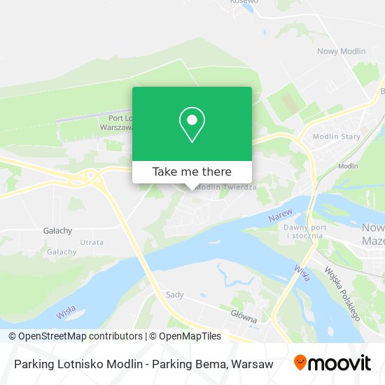 Parking Lotnisko Modlin - Parking Bema map