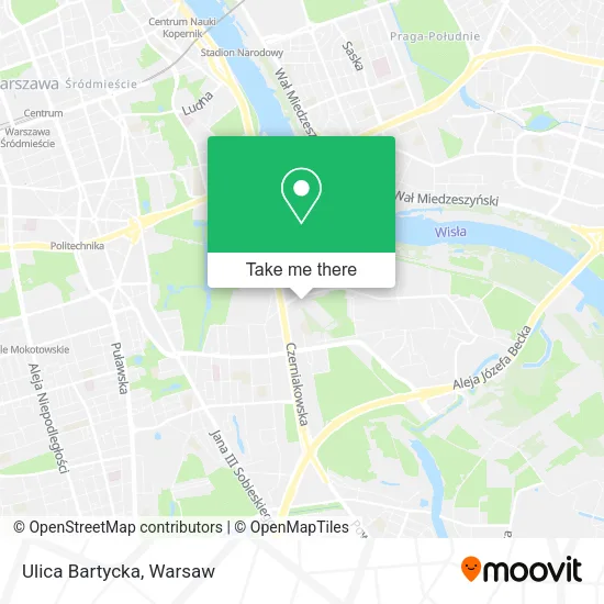Ulica Bartycka map