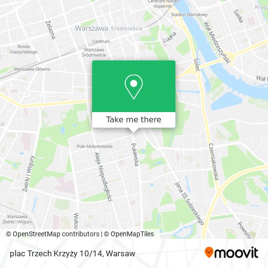 Карта plac Trzech Krzyży 10/14