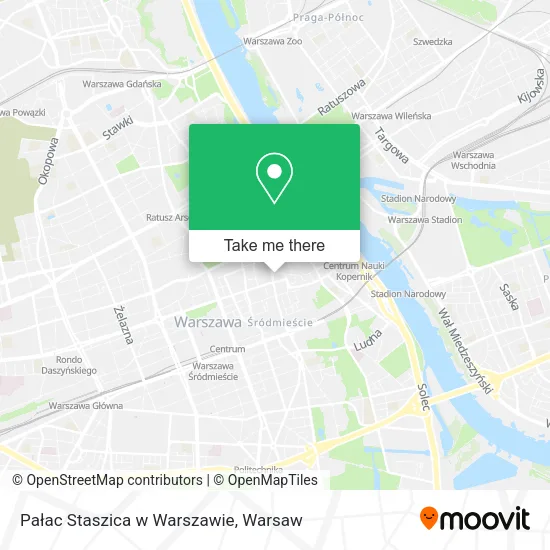 Pałac Staszica w Warszawie map