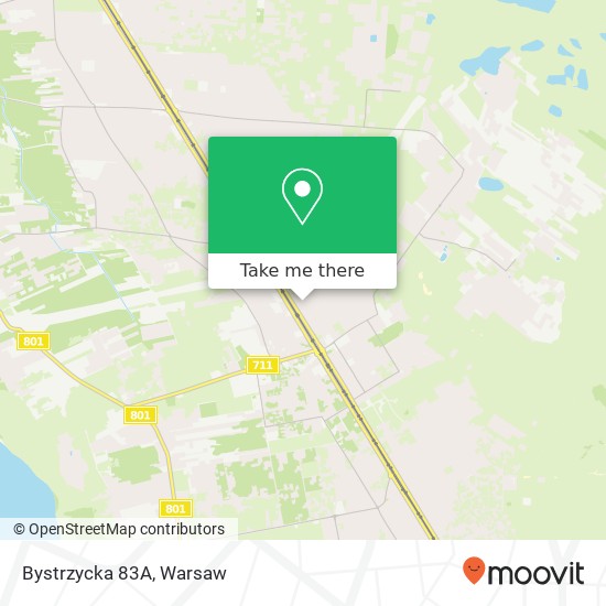 Bystrzycka 83A map