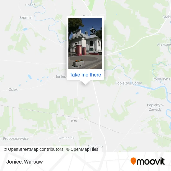 Joniec map