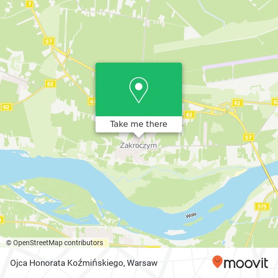 Ojca Honorata Koźmińskiego map