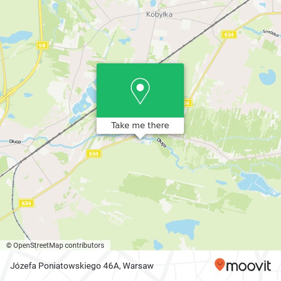 Józefa Poniatowskiego 46A map