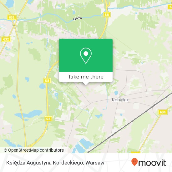 Księdza Augustyna Kordeckiego map