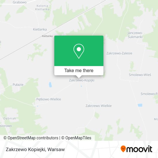 Zakrzewo Kopiejki map