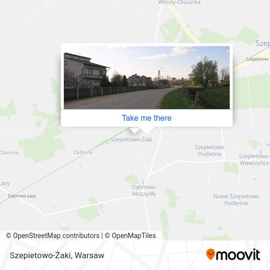 Szepietowo-Żaki map