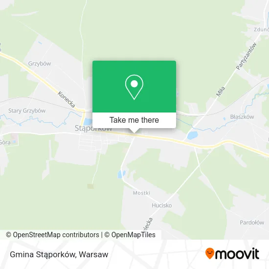 Карта Gmina Stąporków
