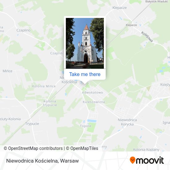 Niewodnica Kościelna map