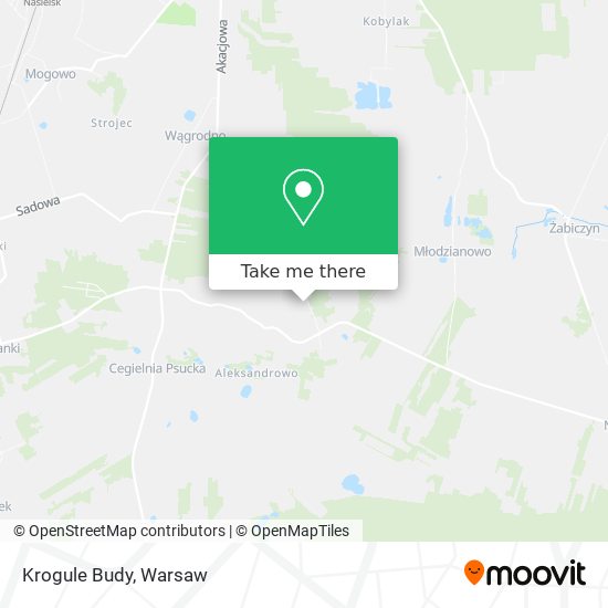 Krogule Budy map