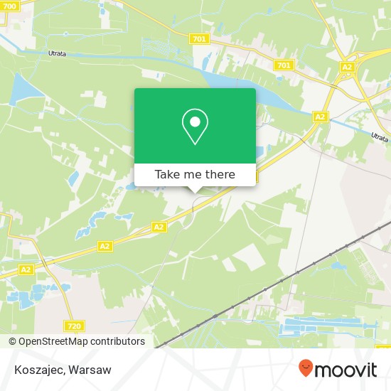 Koszajec map