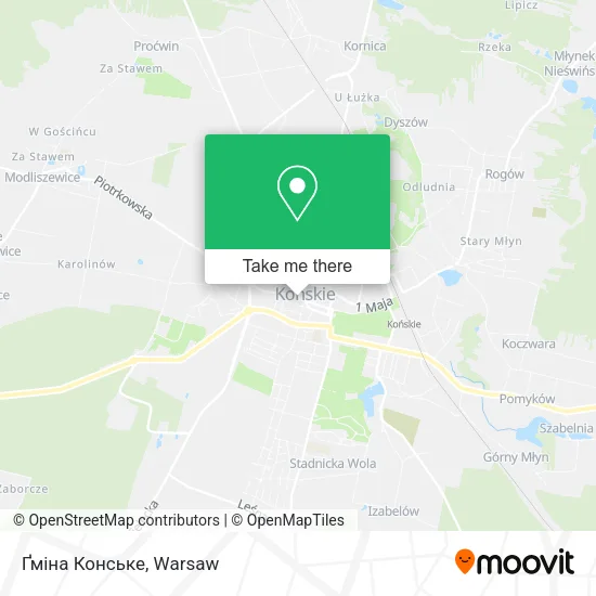 Карта Ґміна Конське