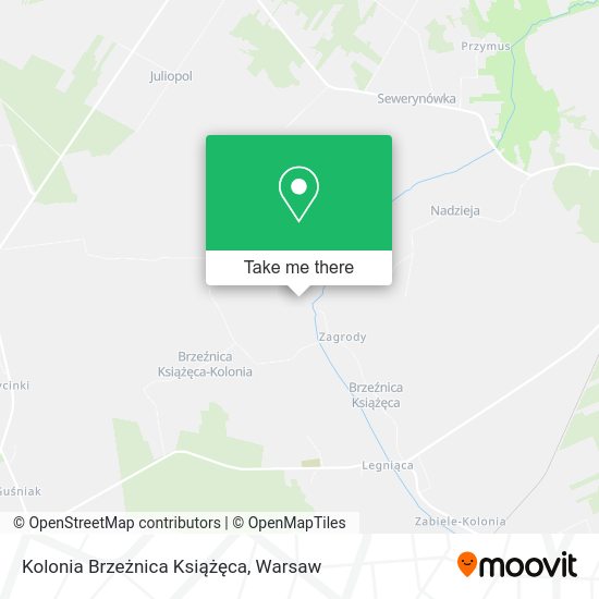 Kolonia Brzeżnica Książęca map