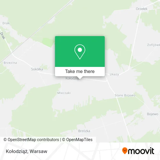 Карта Kołodziąż