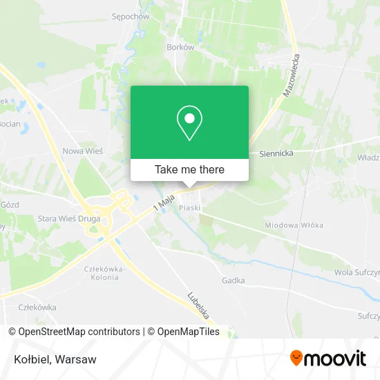 Kołbiel map
