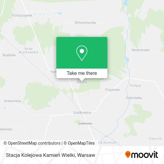 Stacja Kolejowa Kamień Wielki map