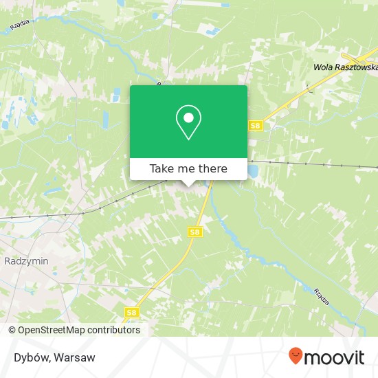 Dybów map