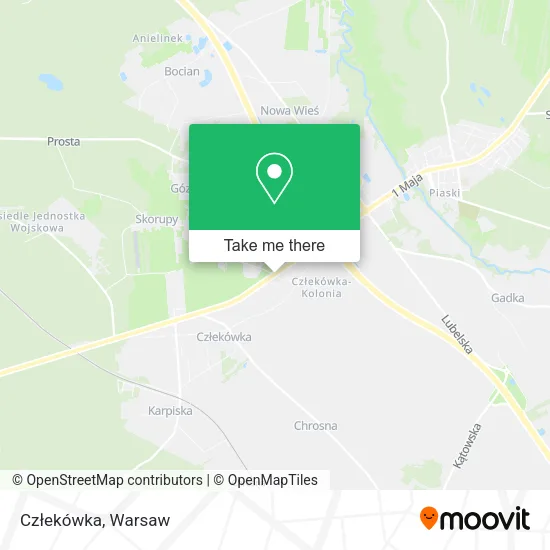 Człekówka map