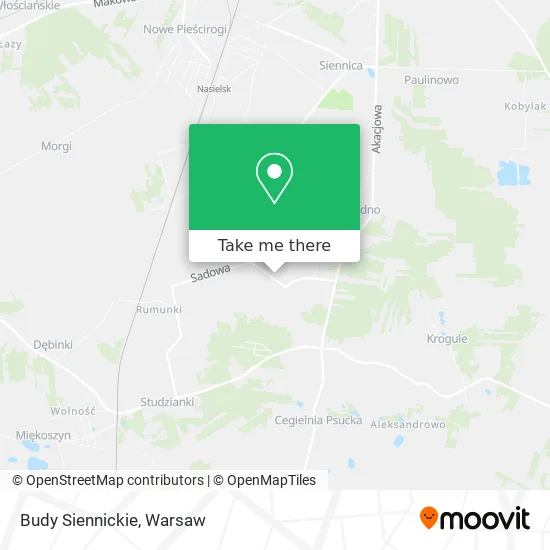 Budy Siennickie map