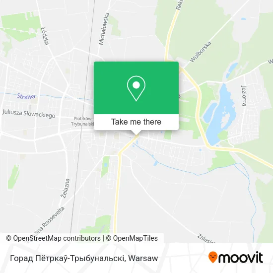 Карта Горад Пётркаў-Трыбунальскі