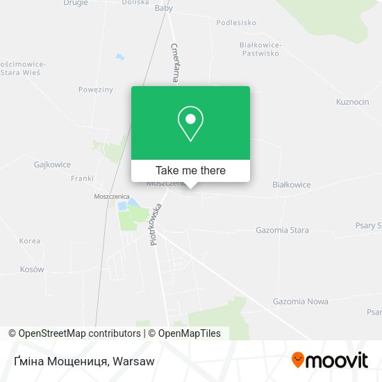 Ґміна Мощениця map