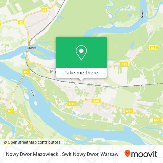 Nowy Dwor Mazowiecki.  Swit Nowy Dwor map