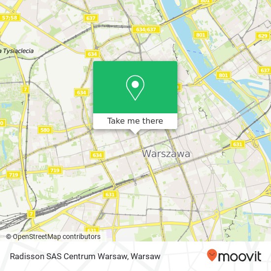 Radisson SAS Centrum Warsaw map