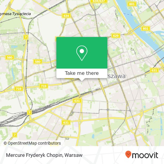 Mercure Fryderyk Chopin map