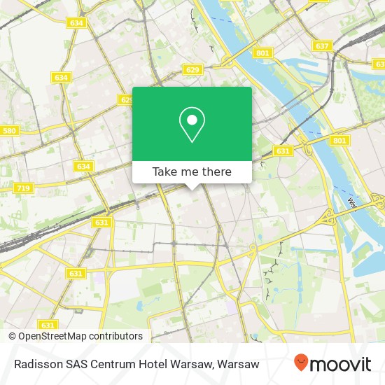 Radisson SAS Centrum Hotel Warsaw map