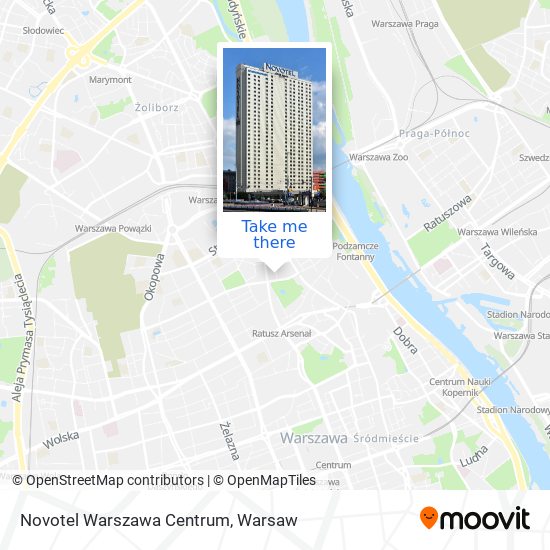 Novotel Warszawa Centrum map