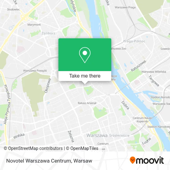 Карта Novotel Warszawa Centrum