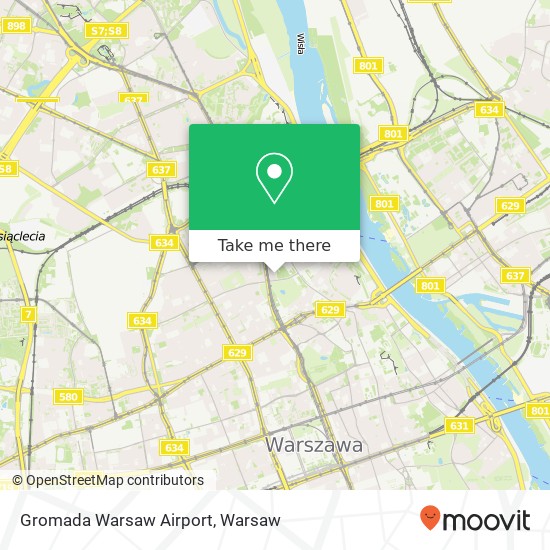 Gromada Warsaw Airport map