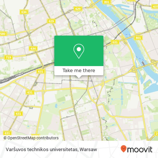 Varšuvos technikos universitetas map