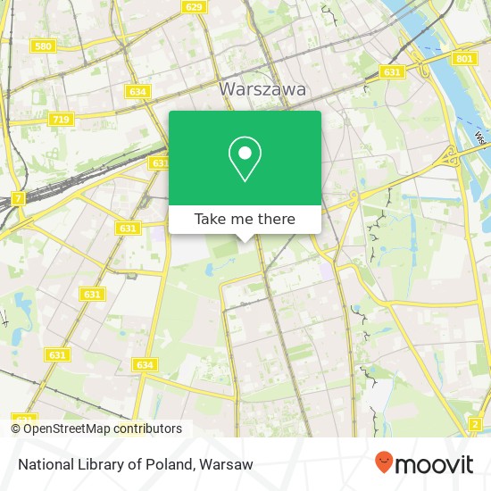 National Library of Poland map