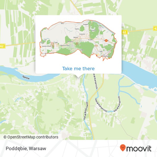 Poddębie map