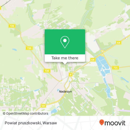 Powiat pruszkowski map