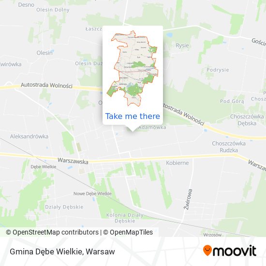 Gmina Dębe Wielkie map