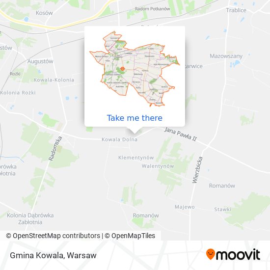 Gmina Kowala map