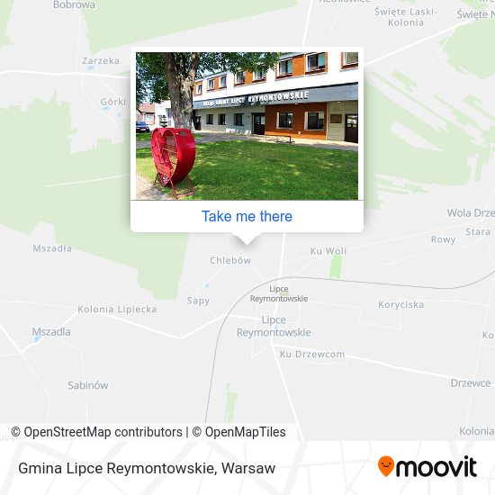 Gmina Lipce Reymontowskie map