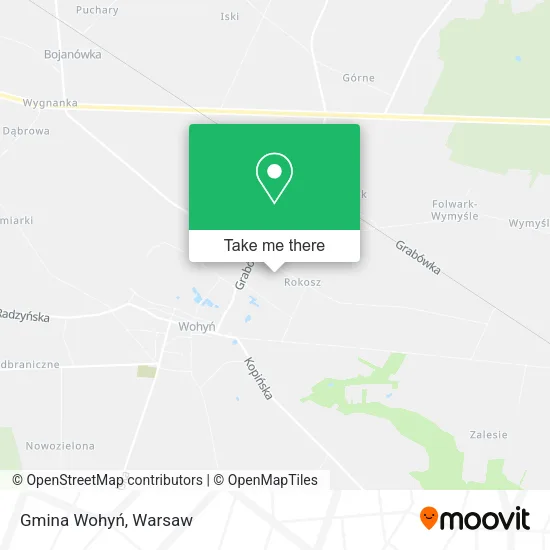Карта Gmina Wohyń