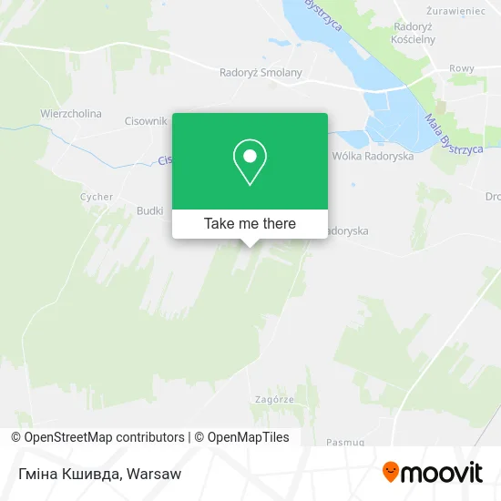 Гміна Кшивда map