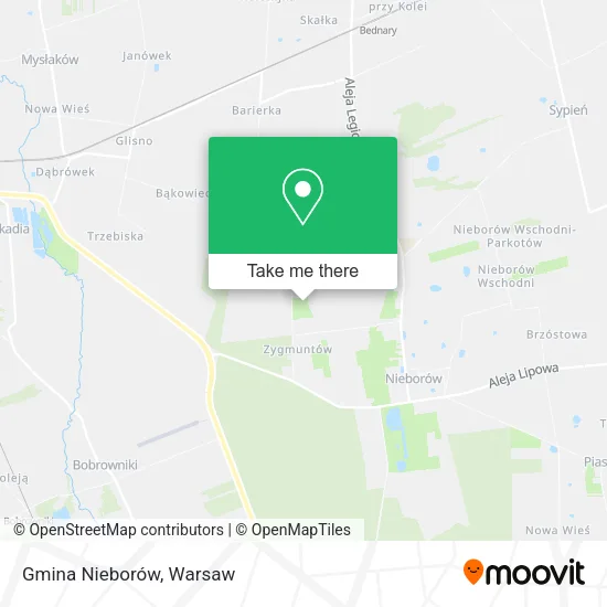Gmina Nieborów map