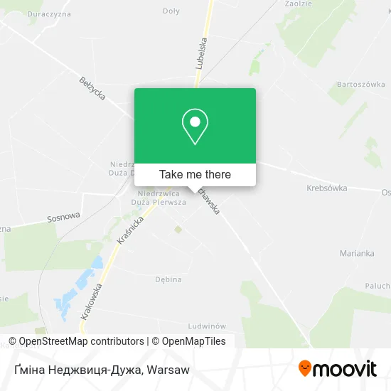 Карта Ґміна Неджвиця-Дужа