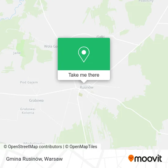 Карта Gmina Rusinów