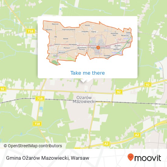 Карта Gmina Ożarów Mazowiecki