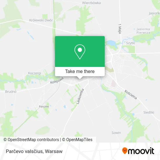 Карта Parčevo valsčius