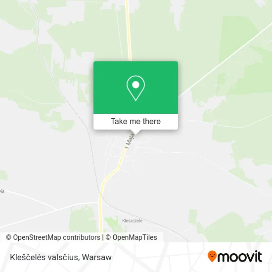 Карта Kleščelės valsčius