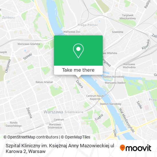 Szpital Kliniczny im. Księżnaj Anny Mazowieckiej ul Karowa 2 map