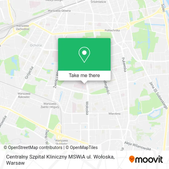 Centralny Szpital Kliniczny MSWiA ul. Wołoska map